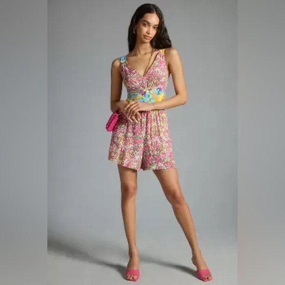 COPY - Anthropology Plenty by Tracy Reese romper jumpsuit new L / XL - Picture 4 of 7